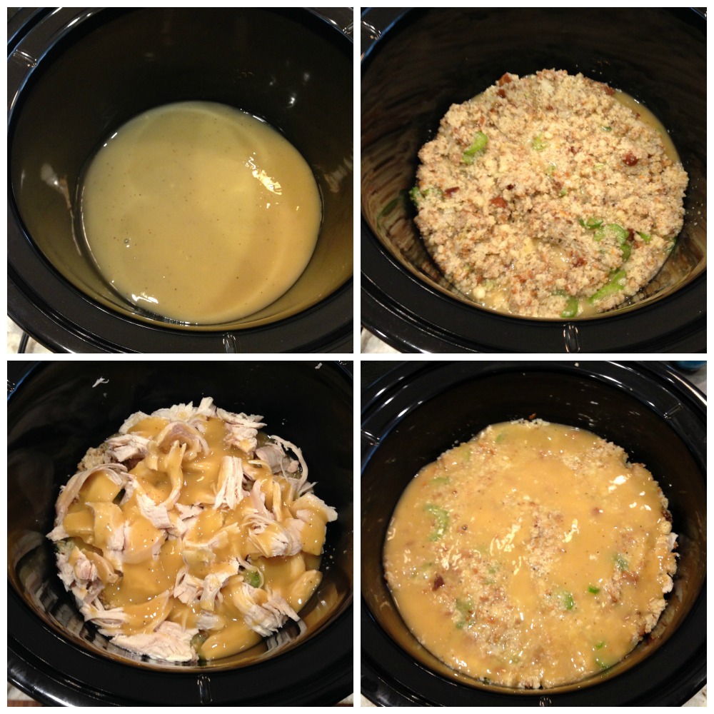 Slow Cooker Chicken Dressing With Gravy I Heart Kitchen